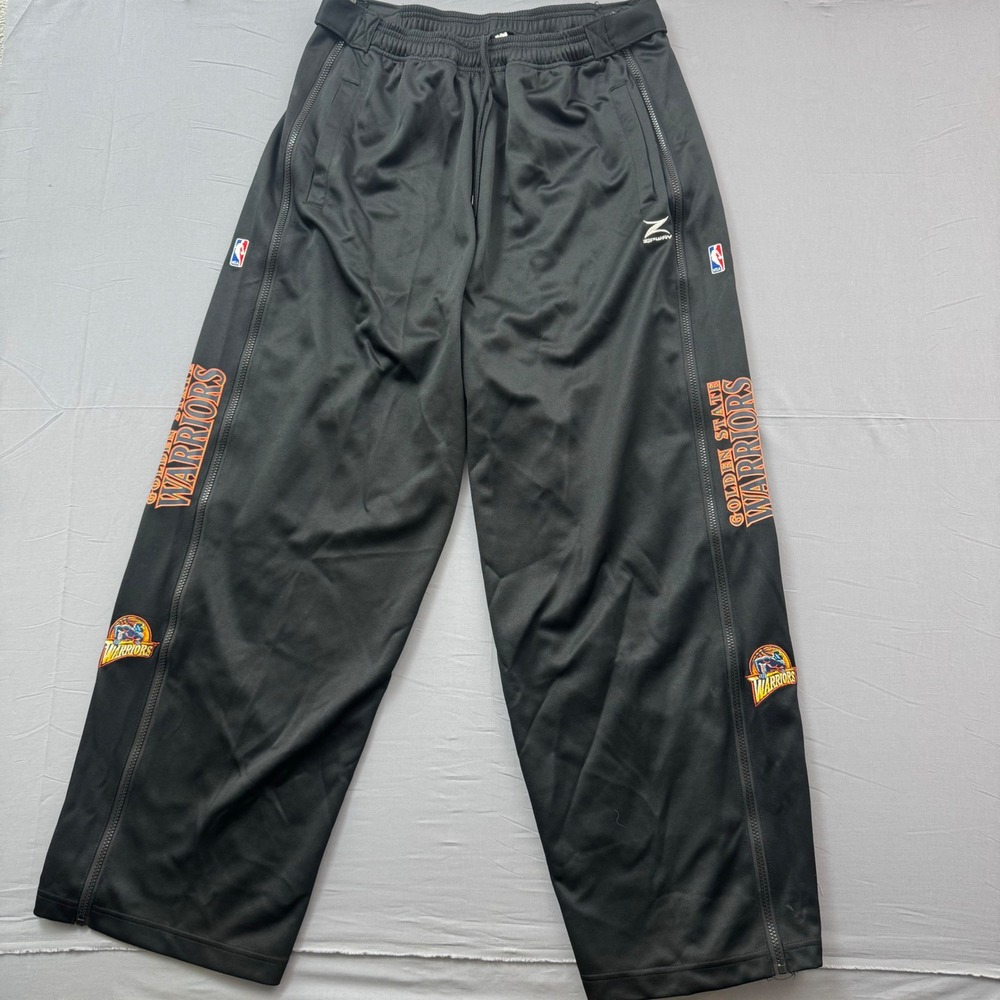 Zipway Golden State‎ Warriors NBA Black Full Zip Warmup Pants Mens XL Tracksuit